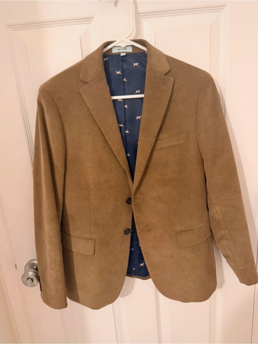 Boy’s Tan Corduroy Blazer - Unbranded